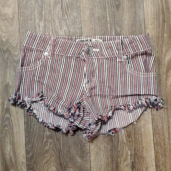 Red, Blue, and white stripped shorts - Picture 6 of 6